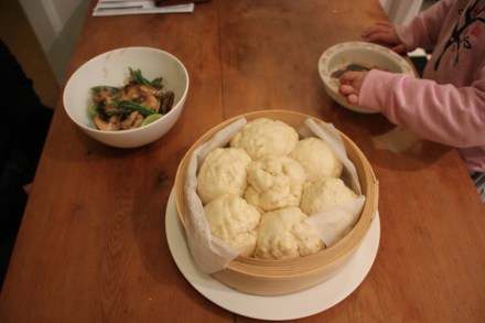 Chicken Stir Fry with Coconut Buns