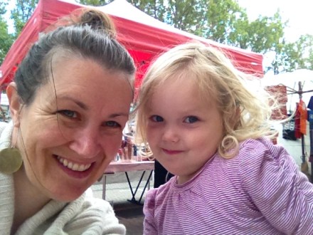 Mum & Poppy at Salamanca Market