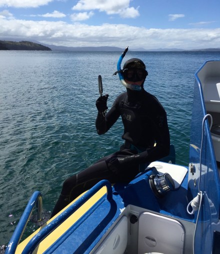 Ido diving at One Tree Point