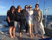 The crew passing Swan Island